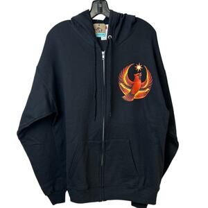 New Hand Printed Large Maryland Rebel Alliance Cardinal Anti-Ice Protest Jacket